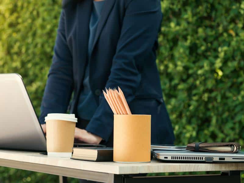Grey Laptop on Table